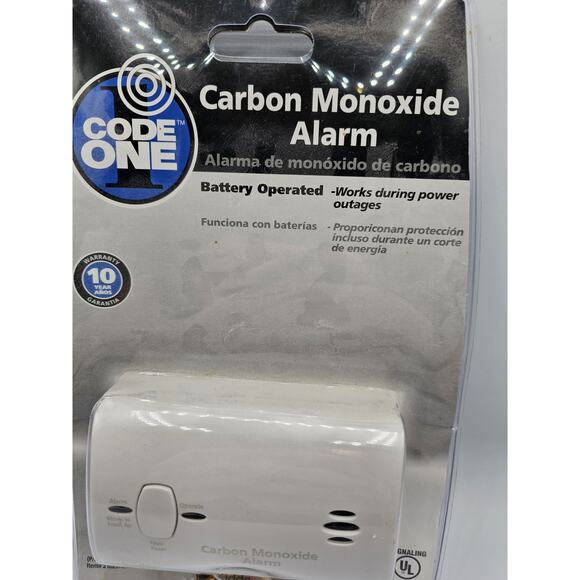 Code One Carbon Monoxide Alarm Battery Operated NEW - Picture 2 of 3